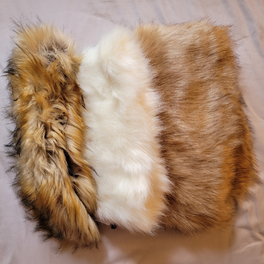 Set of Three Faux Fur Scarves